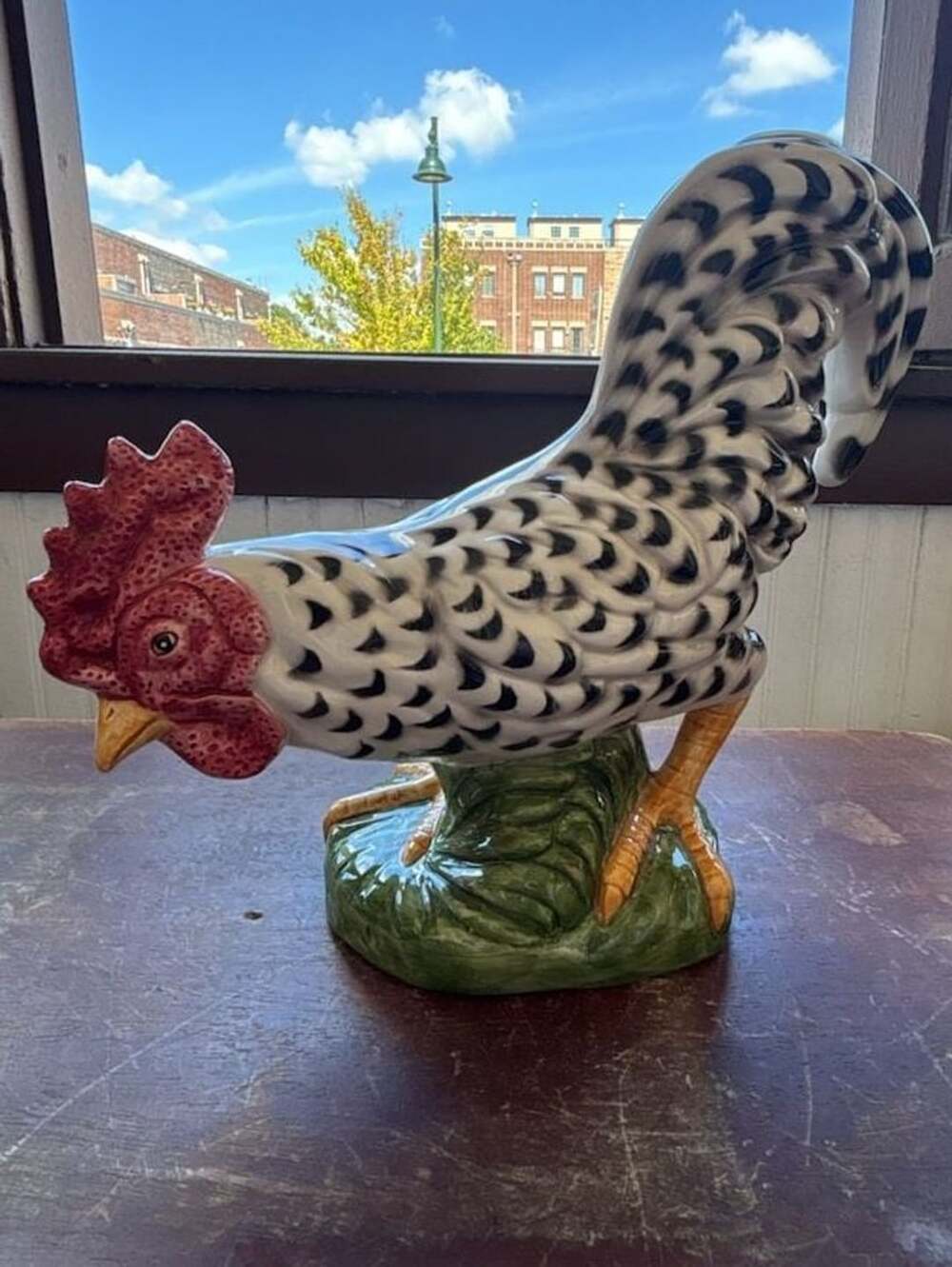 Fitz and Floyd Vintage 1992 Poulet Rooster Speckled Ceramic Figurine